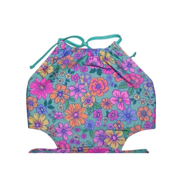 Girls One Piece Swimsuit, Floral Print and Pink, Size XL (14), Cat & Jack, NWT - Picture 4 of 9